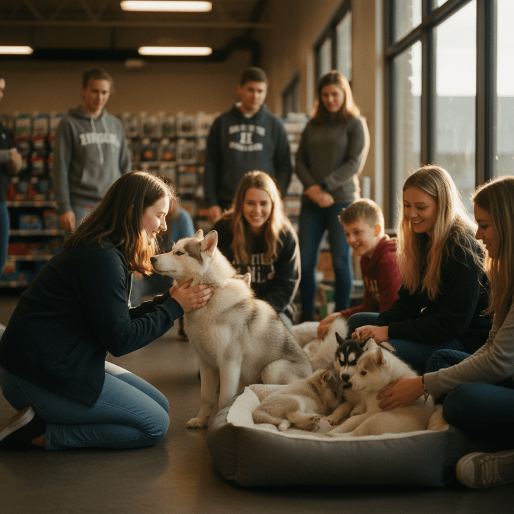 Meet huskies every Sunday at PetSmart Menifee