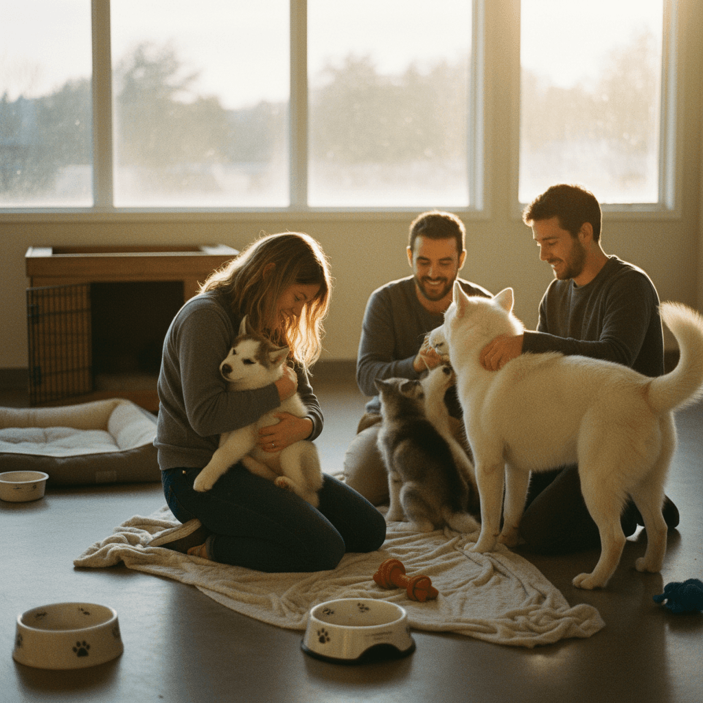 Husky in a loving home