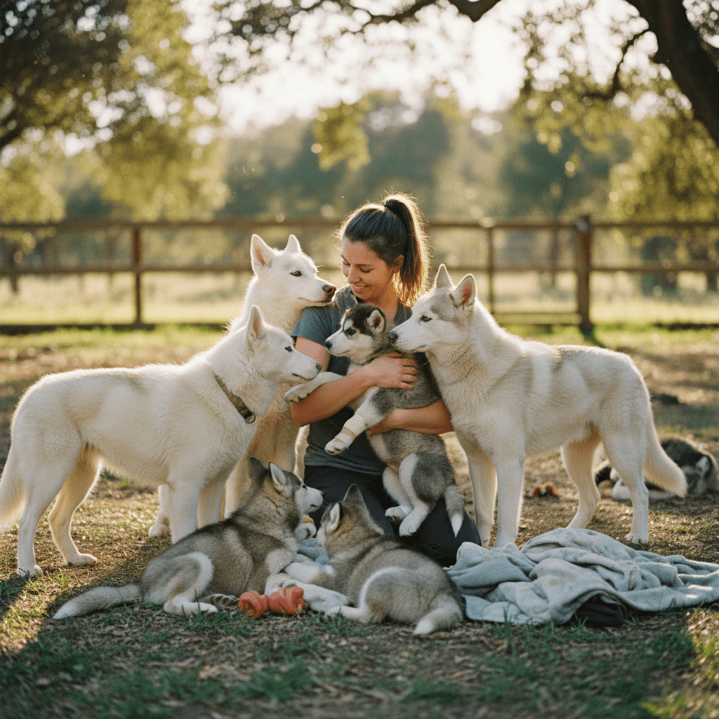 Shadow Husky Rescue Medical Dogs Program — complex cases like Mally